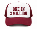 ONE IN 3 MILLION Trucker Hat | Crimson/White